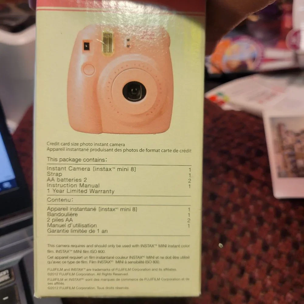Fujifilm Instax Mini 8 Pink Instant Camera + Box + Lenses - Tested Works